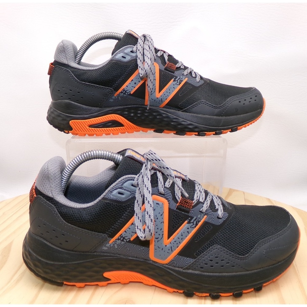 New Balance T410 Trail Running Shoes Mens 9.5 Womens 11 Gray / Orange Sneakers
